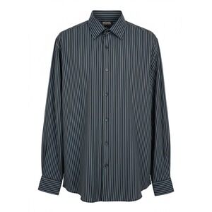 Michael Kors Mens XL Slim Fit Striped Long Sleeve Button Down Shirt Cotton